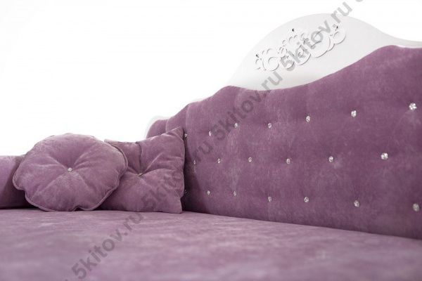 Кровать-диван Princess, сиреневая,стразы в Москве купить в интернет магазине - 5 Китов