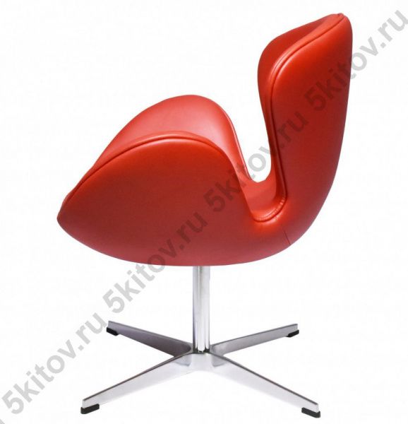 Кресло SWAN CHAIR красный  (экокожа) в Москве купить в интернет магазине - 5 Китов
