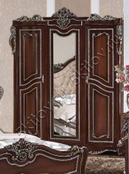 Шкаф 3-х дверный Джоконда люкс АРД, темный орех в Москве купить в интернет магазине - 5 Китов