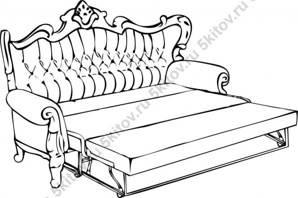 Комплект мягкой мебели Валенсия (диван 3-х местный раскладной, кресло 2шт.), крем(черное золото) в Москве купить в интернет магазине - 5 Китов
