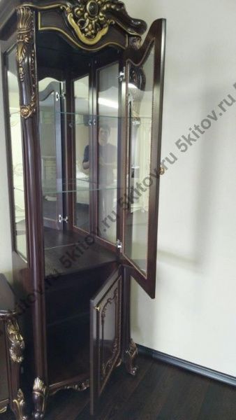 Комплект гостиной Джоконда АРД, темный орех (витрина однодверная 2шт., тумба тв) в Москве купить в интернет магазине - 5 Китов