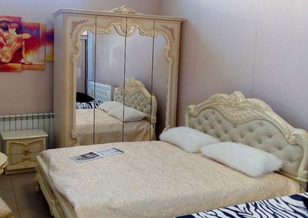 Кровать 1,8м Диана, крем глянец в Москве купить в интернет магазине - 5 Китов