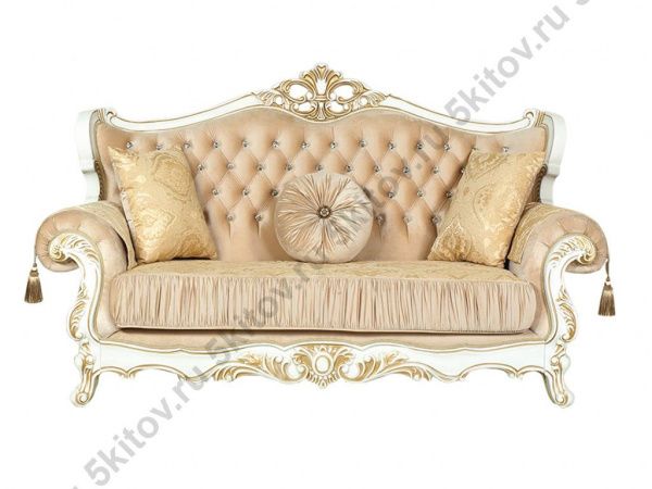 Комплект мягкой мебели Эсмеральда (диван 3-х местный раскладной, кресло 2шт.),белый в Москве купить в интернет магазине - 5 Китов