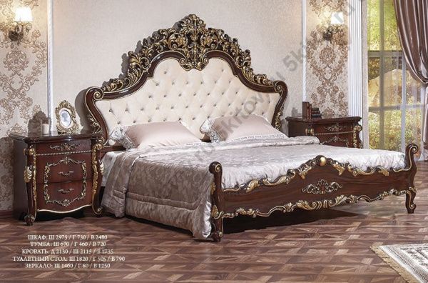 Спальня Венеция АРД, темный орех в Москве купить в интернет магазине - 5 Китов
