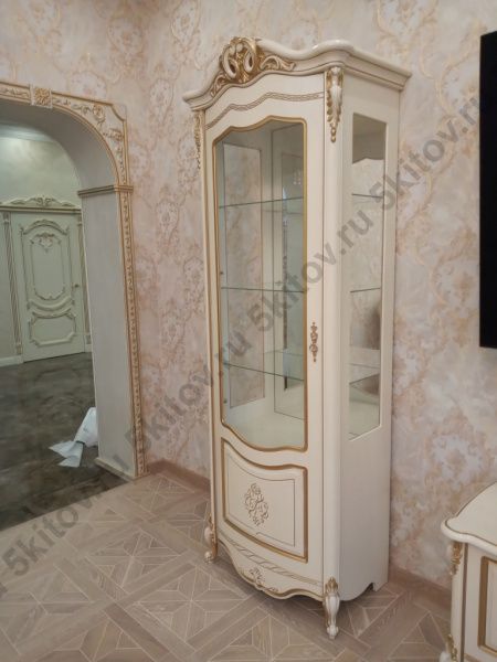 Комплект гостиной Аллегро (витрина левая/правая, тумба тв), беж в Москве купить в интернет магазине - 5 Китов