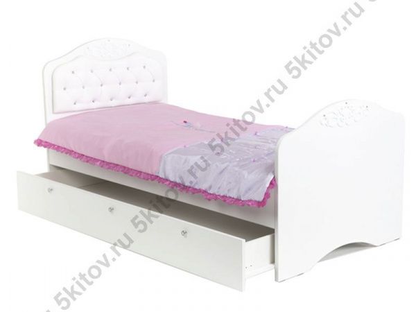Кровать №2, 90*160 Princess,мягкое изголовье и стразы в Москве купить в интернет магазине - 5 Китов