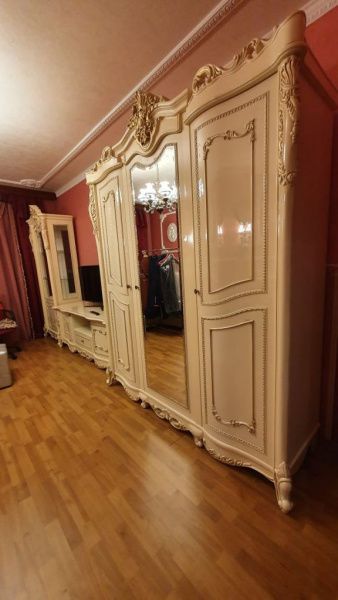 Шкаф 3 двери Джоконда, крем глянец, Эра в Москве купить в интернет магазине - 5 Китов