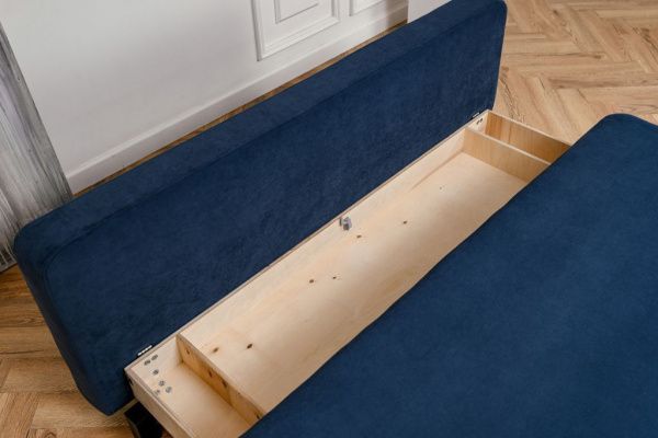 Диван прямой раскладной 1020 синий в Москве купить в интернет магазине - 5 Китов