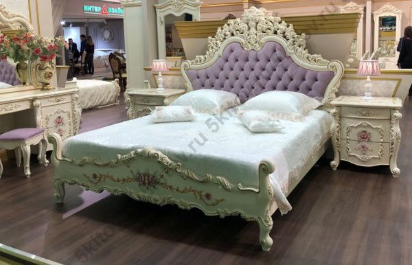 Кровать 1,6 Венеция Классик АРД, крем в Москве купить в интернет магазине - 5 Китов