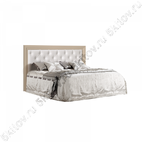 Кровать Амели 2-х спальная (1,6 м) с мягким элементом, штрих-лак в Москве купить в интернет магазине - 5 Китов