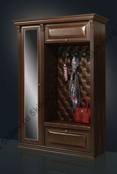 Прихожая Благо-5 (дверь справа с зеркалом) орех в Москве купить в интернет магазине - 5 Китов