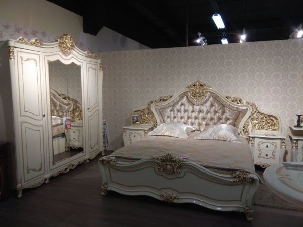 Кровать 1,6м Джоконда Диа, крем глянец в Москве купить в интернет магазине - 5 Китов