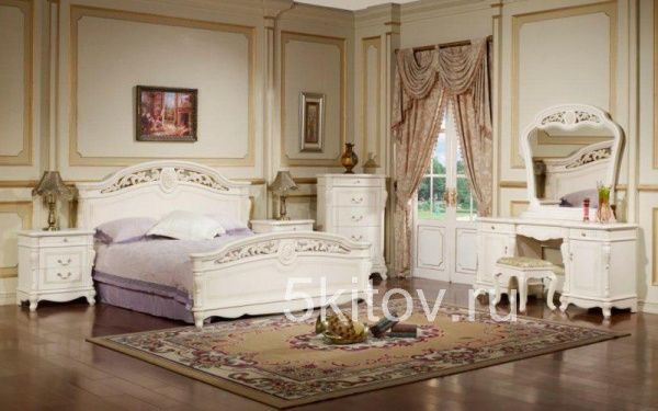 Кровать 1,8 Афина (Afina), белый с жемчугом в Москве купить в интернет магазине - 5 Китов
