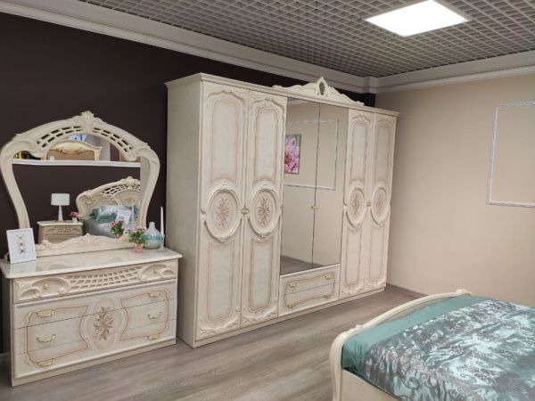 Спальня Роза,беж глянец в Москве купить в интернет магазине - 5 Китов