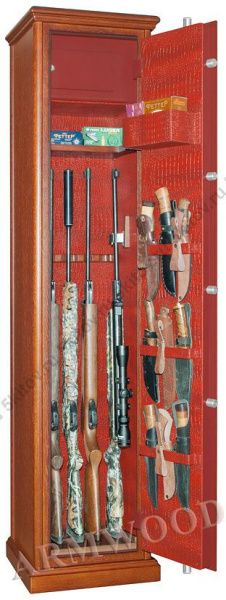 Оружейный сейф в дереве Armwood 95NP EL Lux в Москве купить в интернет магазине - 5 Китов