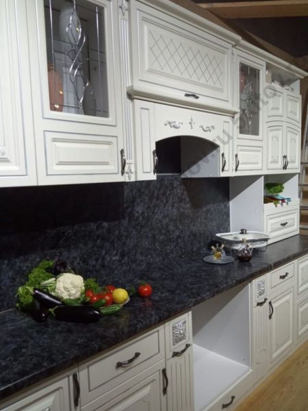 Кухня Прага СК 3.2,белая с серебром в Москве купить в интернет магазине - 5 Китов
