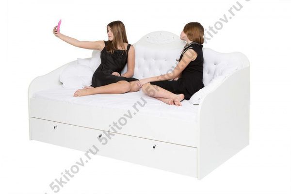 Кровать-диван Princess, белая,стразы в Москве купить в интернет магазине - 5 Китов