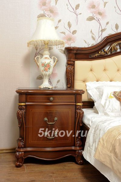 Тумба прикроватная с покрытием Оникс Афина (Afina), орех с золотом в Москве купить в интернет магазине - 5 Китов