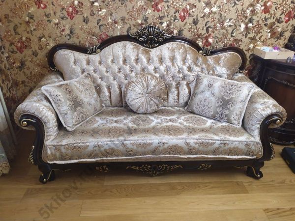 Комплект мягкой мебели Илона (диван 3-х местный раскладной, кресло 2шт), орех в Москве купить в интернет магазине - 5 Китов