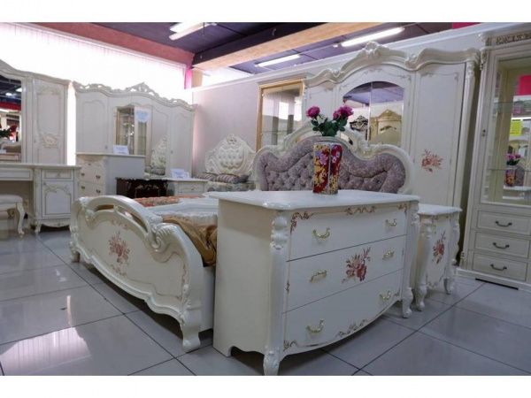 Кровать 1,8м Альба, крем глянец в Москве купить в интернет магазине - 5 Китов