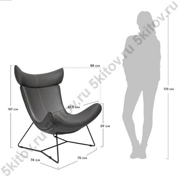 Кресло IMOLA Loft черный в Москве купить в интернет магазине - 5 Китов