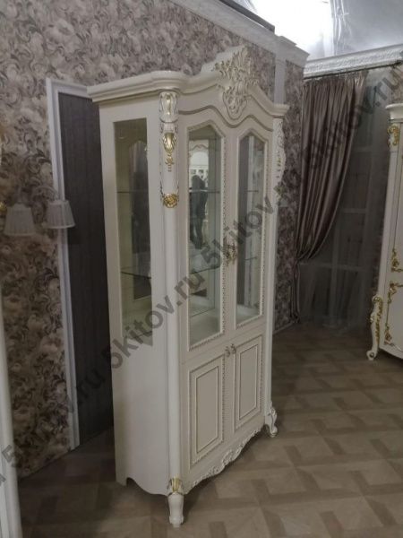 Комплект гостиной Джоконда АРД, крем (витрина однодверная, витрина двухдверная, тумба тв) в Москве купить в интернет магазине - 5 Китов