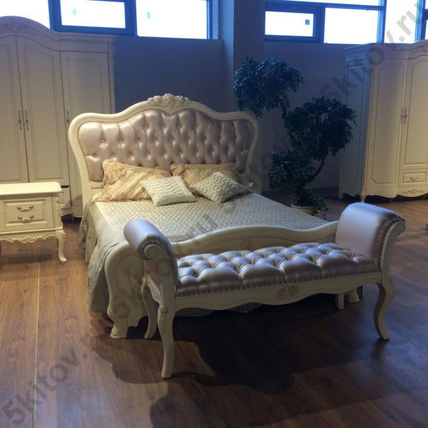 Кровать 1,6 Милано 8801-А, с изножьем, слоновая кость в Москве купить в интернет магазине - 5 Китов