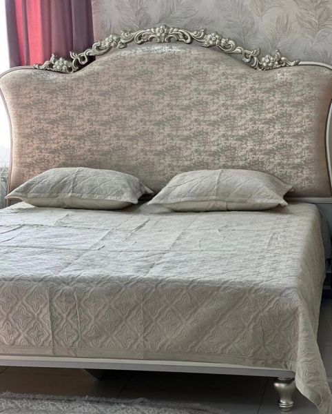 Комплект спальни Мария АРД, платина серая (кровать1,8, тумба прикроватная 2шт., комод с зерк., шкаф 4-х.дв.) в Москве купить в интернет магазине - 5 Китов