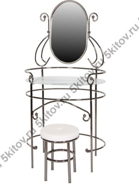 Туалетный столик с банкеткой 9909 Коллекция Малайзии, черный никель в Москве купить в интернет магазине - 5 Китов
