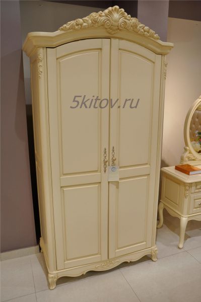Шкаф 2-х дверный 8801 Фиоре Бьянко, цвет-ivory в Москве купить в интернет магазине - 5 Китов