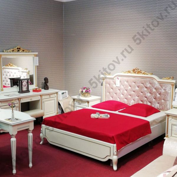 Комплект спальни Ариза, ваниль (кровать 1,8, тумба прикроватная 2 шт) в Москве купить в интернет магазине - 5 Китов