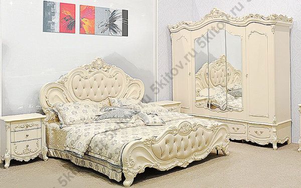 Кровать Элиза Люкс АРД 1,6, крем в Москве купить в интернет магазине - 5 Китов