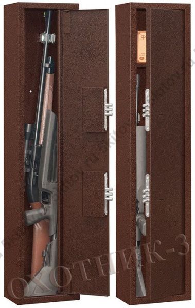 Металлический шкаф для хранения оружия Охотник-3 в Москве купить в интернет магазине - 5 Китов