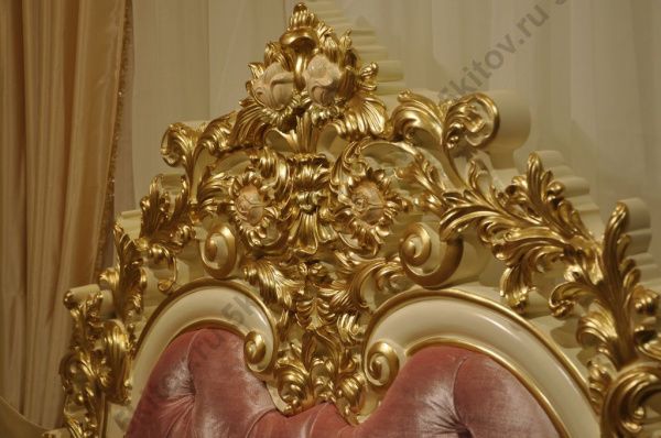 Спальня София KRS, слоновая кость, золото в Москве купить в интернет магазине - 5 Китов