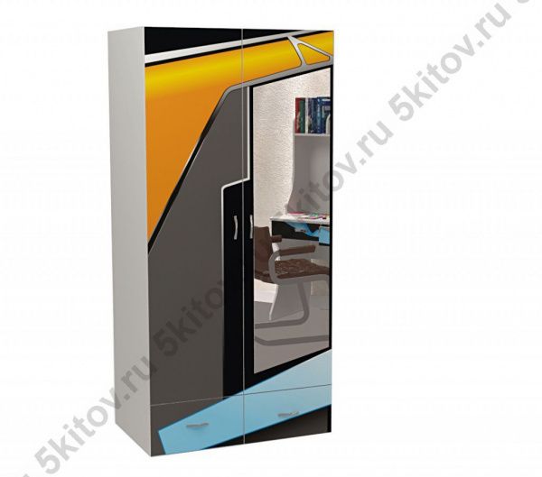 Шкаф 2-х дверный с зеркалом Pilot в Москве купить в интернет магазине - 5 Китов