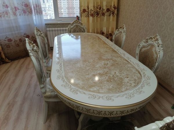 Стол раздвижной овальный 2,0м-2,4м Версаль на лапках беж в Москве купить в интернет магазине - 5 Китов