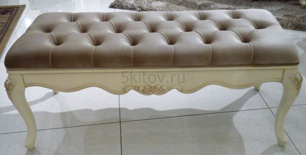 Банкетка 8803 Фиоре Бьянко, цвет - МТ8812 + ivory в Москве купить в интернет магазине - 5 Китов