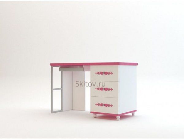Комплект для детской Стефания (кровать 1.2,прикроватный столик, комп. стол, шкаф 3-х дверный, туалетн.стол с зеркалом,книжный шкаф) в Москве купить в интернет магазине - 5 Китов