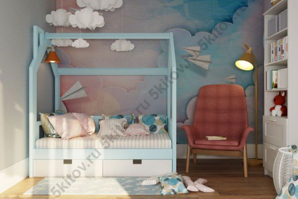 Детская кровать-домик Юта 2 в Москве купить в интернет магазине - 5 Китов
