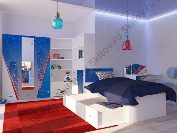 Кровать классик с подъемным механизмом 120*190 Человек паук в Москве купить в интернет магазине - 5 Китов