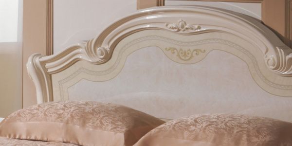 Кровать 1,6м Ирина беж глянец в Москве купить в интернет магазине - 5 Китов