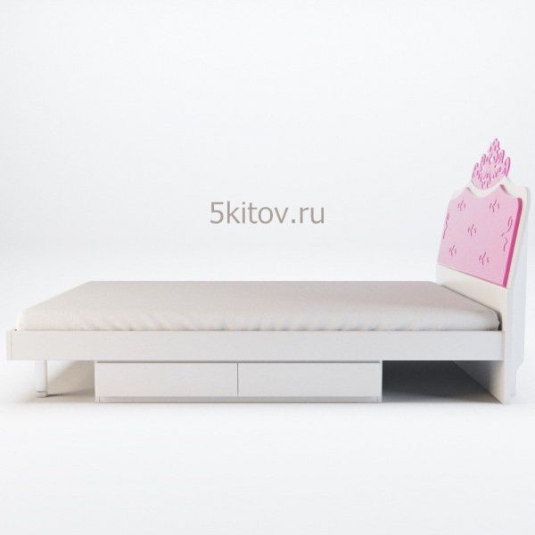 Комплект для детской Стефания (кровать 1.2,прикроватный столик, комп. стол, шкаф 3-х дверный, туалетн.стол с зеркалом,книжный шкаф) в Москве купить в интернет магазине - 5 Китов