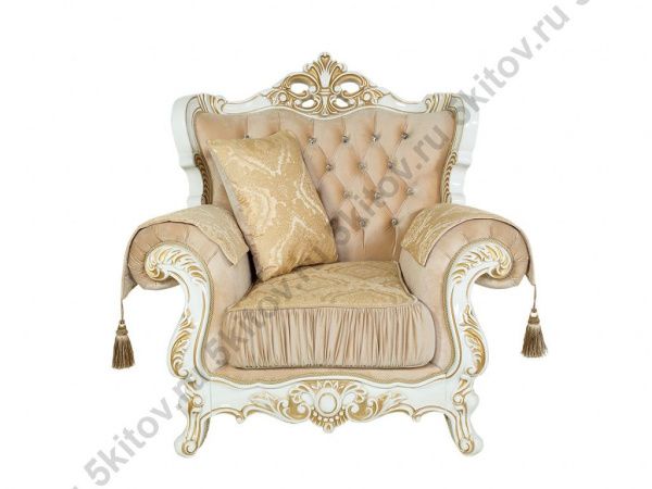 Комплект мягкой мебели Эсмеральда (диван 3-х местный раскладной, кресло 2шт.),белый в Москве купить в интернет магазине - 5 Китов