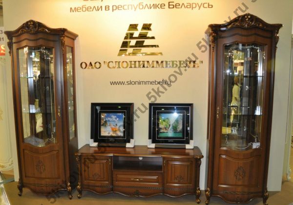 Гостиная Аллегро (витрина левая/правая, тумба тв), орех в Москве купить в интернет магазине - 5 Китов