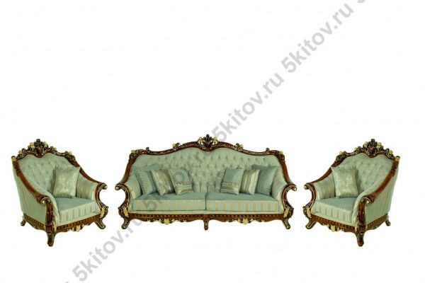 Комплект мягкой мебели Султан (диван 4-х местный раскладной, кресло 2шт.), светлый орех в Москве купить в интернет магазине - 5 Китов
