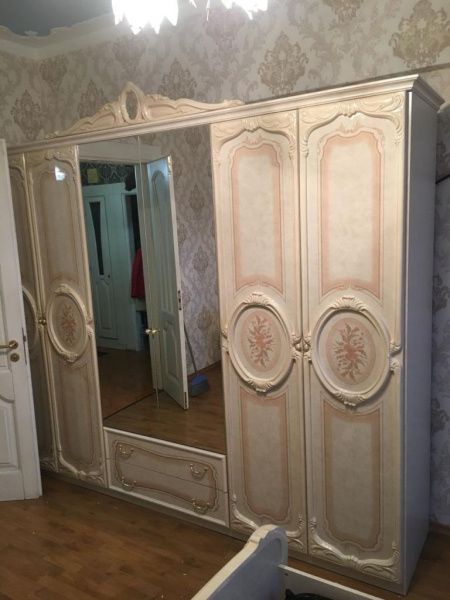 Шкаф шестидверный Роза, беж глянец в Москве купить в интернет магазине - 5 Китов