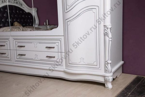 Спальня Касандра СК, белый с серебром в Москве купить в интернет магазине - 5 Китов