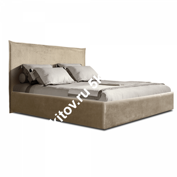 Кровать 1,6 Diora с подъемным механизмом, беж (стеганые царги) в Москве купить в интернет магазине - 5 Китов