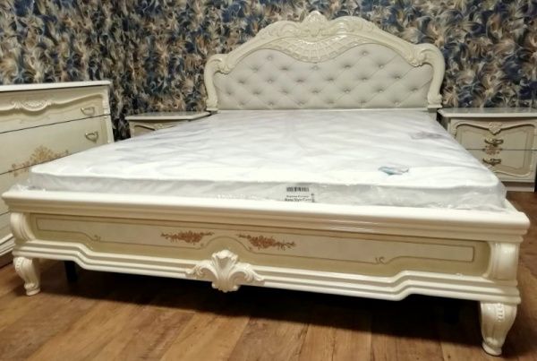 Кровать 1,8м Диана, крем глянец в Москве купить в интернет магазине - 5 Китов