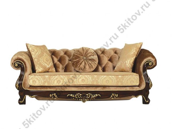 Комплект мягкой мебели Ассоль (диван 3-х местный раскладной, кресло 2шт.), орех золото в Москве купить в интернет магазине - 5 Китов